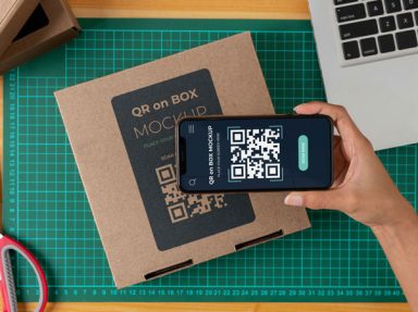 Mobile scanning a customized QR code generated by Gyaaninfo