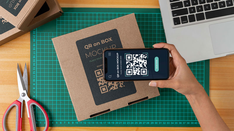 qr-code Mobile scanning a customized QR code generated by Gyaaninfo