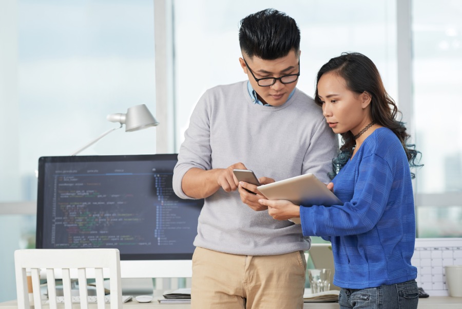 Professional website development team creating modern business websites in Singapore.